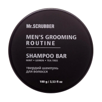 foto чоловічий твердий шампунь для волосся mr.scrubber men's grooming routine shampoo bar, 100 г