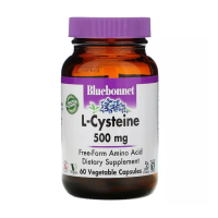 foto дієтична добавка амінокислота в вегетаріанських капсулах bluebonnet nutrition l-cystein l-цистеїн 500 мг, 60 шт