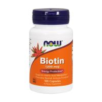 foto харчова добавка вітаміни в капсулах now foods biotin біотин 1000 мкг, 100 шт