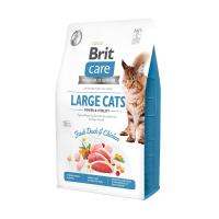 foto сухий корм для кішок великих порід brit care large cats power & vitality з качкою та куркою, 2 кг
