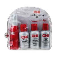 foto набір для волосся chi the essentials kit (шампунь infra, 59 мл + кондиціонер infra, 59 мл + спрей iron guard 59 мл + комплекс silk, 59 мл)