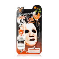 foto омолоджувальна тканинна маска для обличчя elizavecca milky piggy cyborg red ginseng deep power ringer mask pack з екстрактом червоного женьшеню, 23 мл