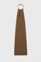 foto шарф з домішкою вовни tommy hilfiger колір коричневий однотонний
