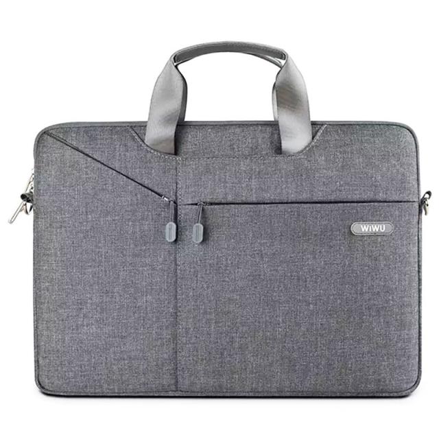 foto сумка для ноутбука wiwu gent business handbag 15.4" (ясно-сірий)