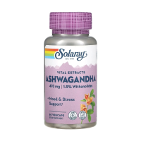 foto дієтична добавка в капсулах solaray ashwagandha ашваганда, 470 мг, 60 шт