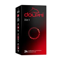 foto презервативи dolphi 3 in 1 з ребрами та крапками, 24 шт