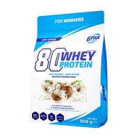 foto харчова добавка протеїн в порошку 6pak nutrition 80 whey protein кокос, 908 г