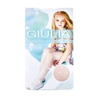 foto дитячі фантазійні колготки із поліаміду giulia lola 20 den, малюнок у сіточку та горошок, bianco, розмір 140-146