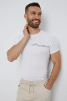 foto спортивна футболка cmp колір білий з принтом