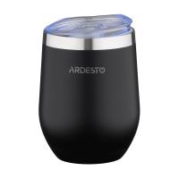 foto термокружка ardesto compact mug з неіржавної сталі, чорна, 350 мл (ar2635mmb)