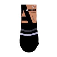 foto шкарпетки чоловічі amigo ss19 сліди, чорні з сірими смужками, розмір 29