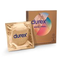 foto презервативи з синтетичного латексу з силіконовою змазкою durex real feel натуральні відчуття, безлатексні, з шт