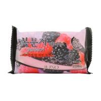 foto тверде мило-пілінг для обличчя juno rasberry з екстрактом малини, 150 г