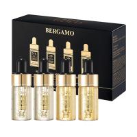 foto набір сироваток для обличчя bergamo luxury gold collagen ampoule із золотом, екстрактом чорної ікри та гіалуроновою кислотою, 4*13 мл