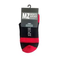 foto шкарпетки чоловічі modna zona rt1321-133 середні, спортивні, чорно-червоні, розмір 43-46