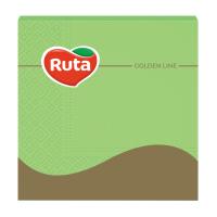 foto серветки столові ruta golden line 33*33 см, 3-шарові зелені, 20 шт