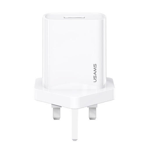 foto мзп usams us-cc116 t18 single usb travel charger (uk plug)для зарядные устройства (білий)