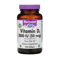 foto дієтична добавка вітаміни в желатинових капсулах bluebonnet nutrition vitamin d3 2000 мо, 250 шт