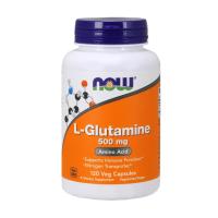 foto харчова добавка в капсулах now foods l-glutamine l-глютамін 500 мг, 120 шт