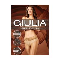 foto класичні колготки жіночі giulia impresso з мереживним поясом, 20 den, nero, розмір 3