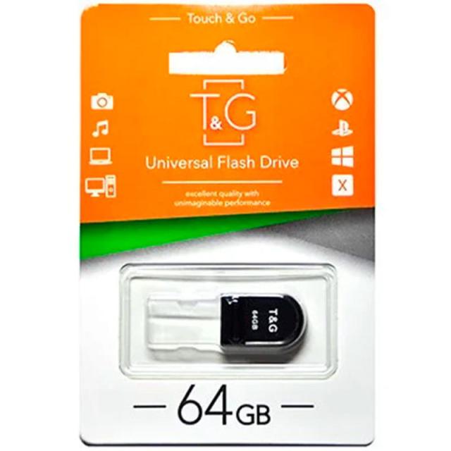 foto флеш-драйв usb flash drive t&g 010 shorty series 64gb (чорний)