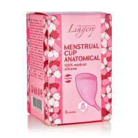 foto менструальна чаша lingery anatomical з медичного силікону, світло-рожева, розмір s, 1 шт