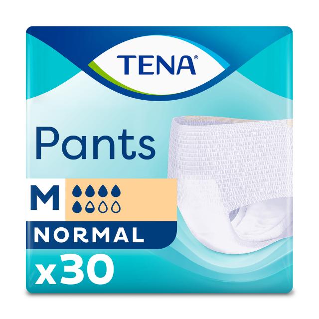 foto урологічні труси-підгузки для дорослих tena pants normal, розмір medium, 30 шт