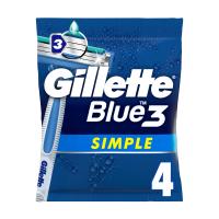 foto одноразові бритви gillette blue simple 3 чоловічі, 4 шт
