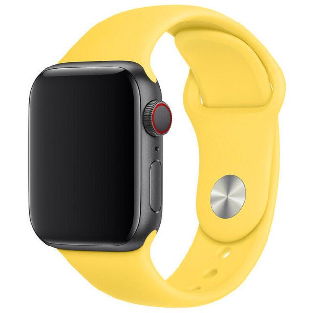 foto силиконовый ремешок для apple watch 38mm / 40mm (желтый / canary yellow)