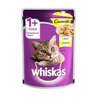 foto вологий корм для кішок whiskas casserole з куркою в желе, 85 г