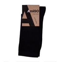 foto шкарпетки чоловічі amigo високі, спортивні, чорні, розмір 29