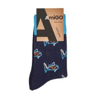 foto шкарпетки чоловічі amigo класичні, рибка, розмір 27