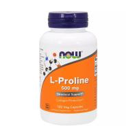 foto дієтична добавка в капсулах now foods l-proline l-пролін, 500 мг, 120 шт