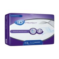 foto пелюшки гігієнічні дитячі одноразові id protect plus, 60*90 см, 30 шт