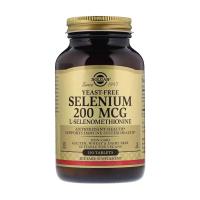 foto дієтична добавка мінерали в таблетках solgar yeast-free selenium селен 200 мкг, 250 шт