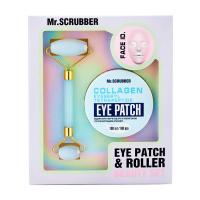 foto подарунковий набір mr. scrubber collagen eye patch & roller (патчі для шкіри навколо очей, 100 шт + ролер для масажу обличчя)