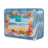 foto мило тверде shik beauty soap 1+1 мінерали моря та живильний крем, з морською ламінарією, 4*90 г (екопак)