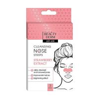 foto очищувальні смужки для носу beautyderm cleansing nose strip з екстрактом полуниці, 3 шт