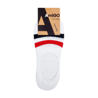 foto шкарпетки чоловічі amigo ss17 сліди, білі зі смужками, розмір 25