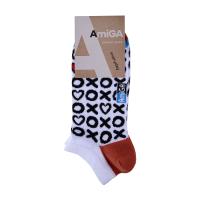 foto шкарпетки жiночi amiga укорочені, хрестики ноліки, розмір 23-25