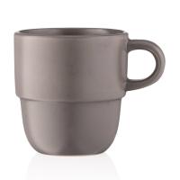 foto чашка ardesto trento керамічна, сіра, 390 мл (ar2939tg)