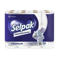 foto туалетний папір selpak professional premium білий, 3-шаровий, 24 рулонів