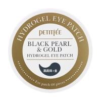 foto гідрогелеві патчі для шкіри навколо очей petitfee & koelf black pearl & gold hydrogel eye patch із золотом та чорними перлами, 60 шт
