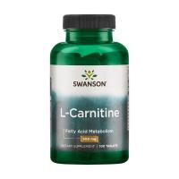 foto дієтична добавка амінокислоти в таблетках swanson l-carnitine l-карнітин, 500 мг, 100 шт