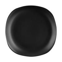 foto тарілка обідня ardesto molize керамічна, квадратна, чорна, 27*27 см (ar2927mb)