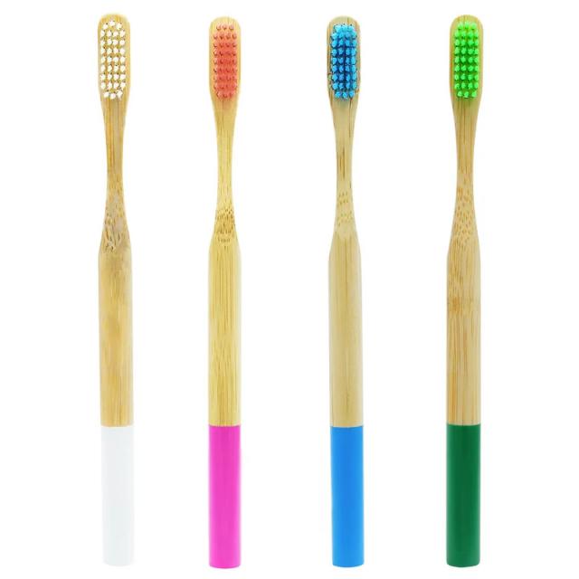foto набір зубних щіток colorful bamboo 4 in 1 (мультицвет)