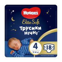 foto підгузки-трусики huggies elite soft overnites, розмір 4 (9-14 кг), 18 шт