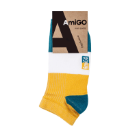 foto шкарпетки чоловічі amigo зі смужкою, гірчичні, розмір 29