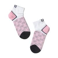 foto дитячі шкарпетки conte kids active 13с-34сп-312, білий-світло-рожевий, розмір 16