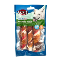 foto ласощі для собак trixie denta fun chewing rolls для чищення зубів, з барбекю куркою, 105 г